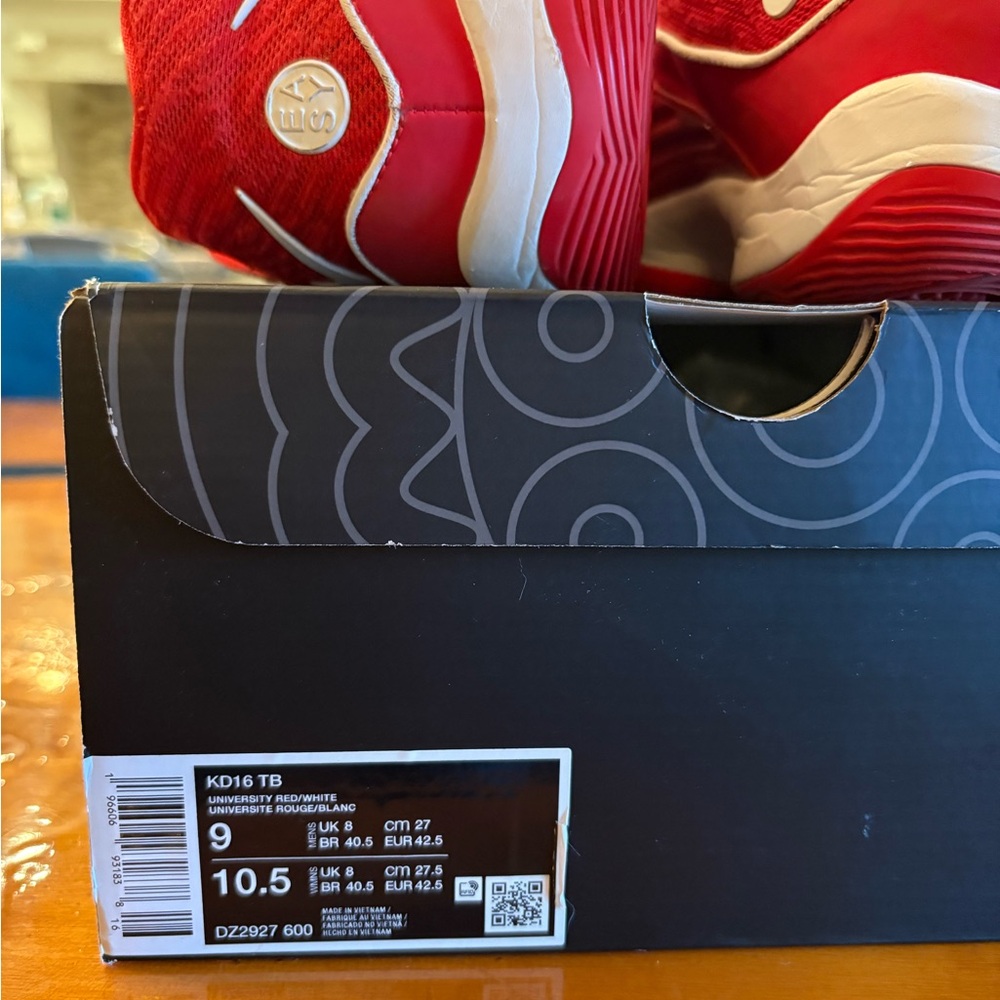Nike KD16 TB "Kevin Durant" University Red/white Sneakers